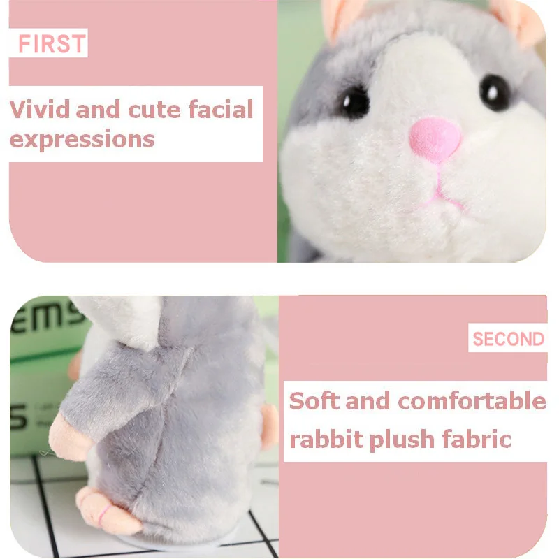 YETAA Sweet Animals Talking Toys for Children Stuffed &amp Plush Cutie Gift Hamster Sweetie Toy Speaking Sound Record Dolls | Игрушки и