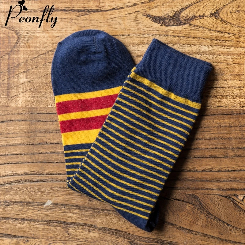 Мужские цветные полосатые носки новейший дизайн популярные мужские модные