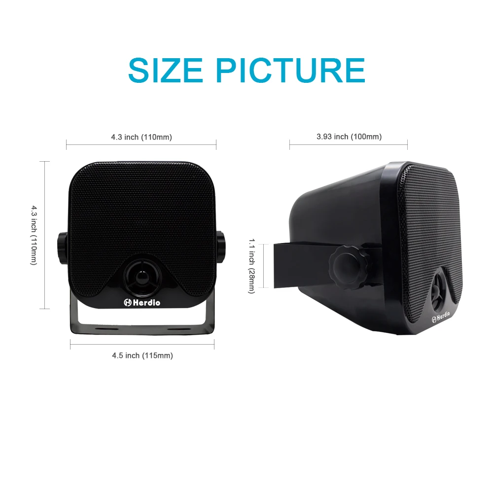 Морской Bluetooth Стерео Водонепроницаемый FM AM радио Автомобильный MP3 плеер + 4 дюйма