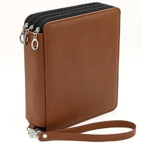 4 слойный переносной школьный чехол карандаш из искусственной кожи держатель для