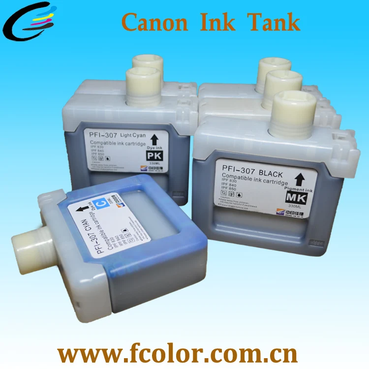 Custom Quanttity order Quality PFI-307 PFI307 Ink Tank iPF830 IPF840 IPF850 Printer Replace Ink Cartridge