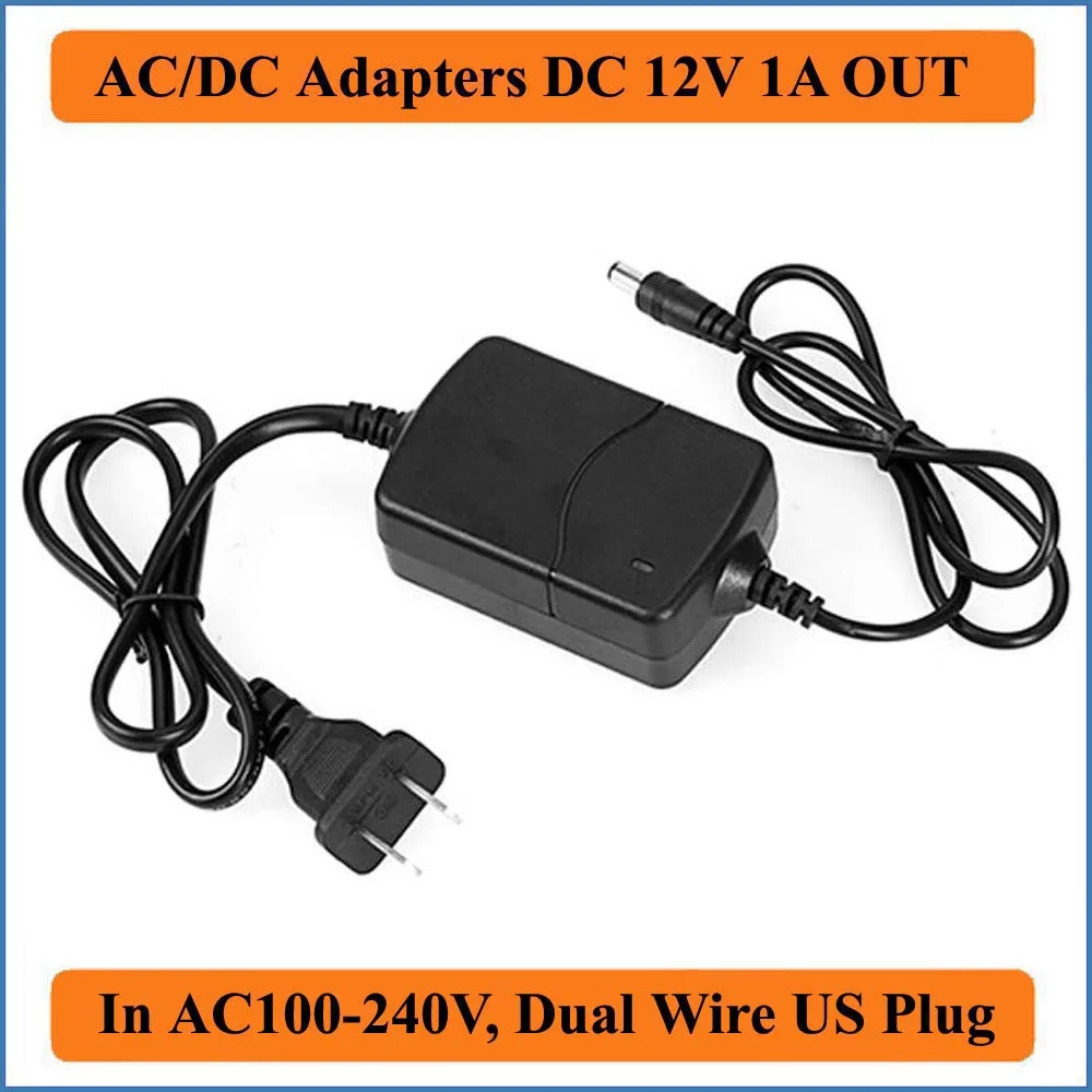12V 1A штепсельная вилка американского стандарта AC DC Универсальный адаптер с
