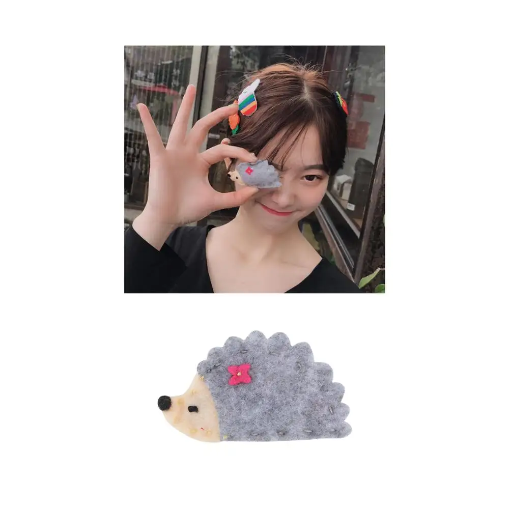 10 шт./упаковка маленькие милые заколки для волос с изображением животных из