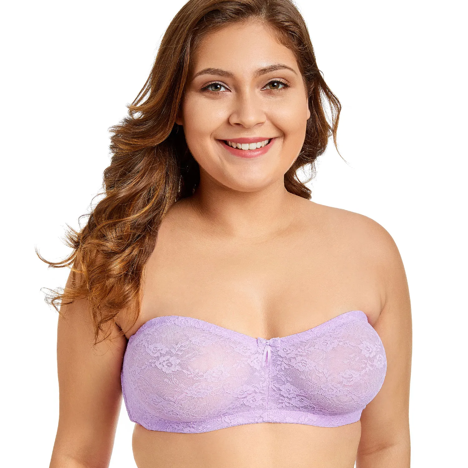 Lilac05 Женский бюстгальтер без подкладок, без подкладки, без бретелей, без бретелек - Цвет: Lilac05