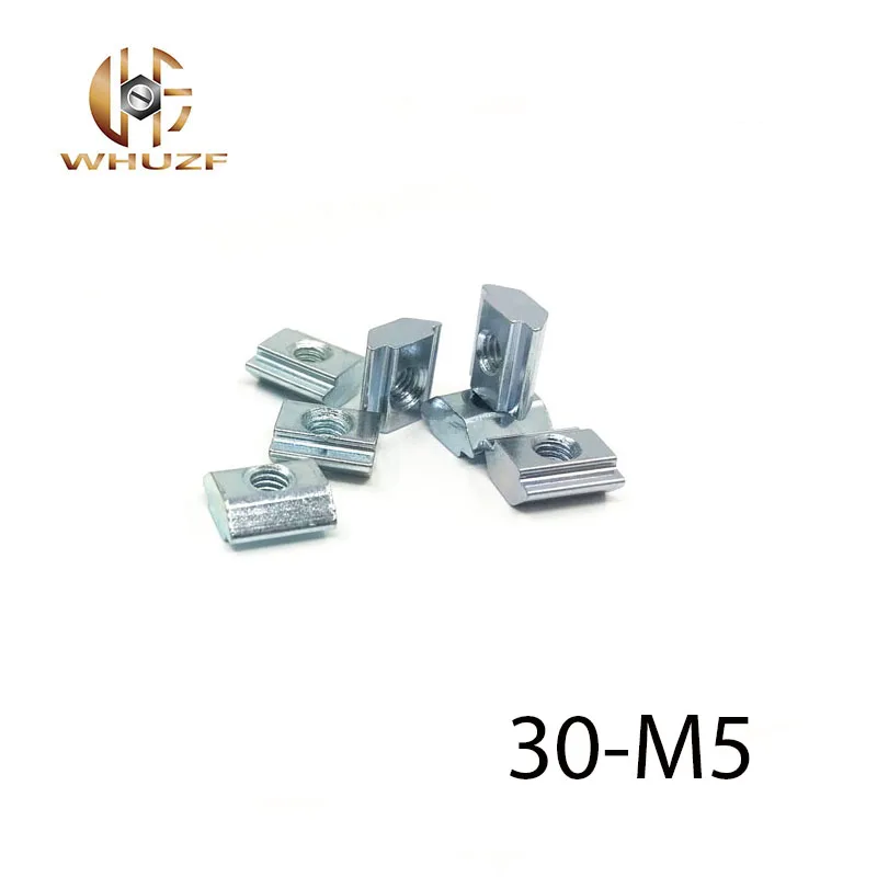 

50pcs 30-M5 M5 T Sliding Nut Square Block Nuts 3030 Series Aluminum Profile Accessories Groove 8 CNC parts