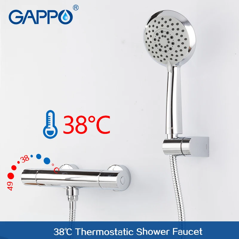 GAPPO смеситель для ванной кран раковины комнаты настенный Термостатический