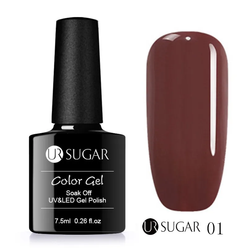 Color 1 Ur Sugar Серый Блеск Гель-лак 7 мл полуперманентный УФ Гибридный праймер нужна лампа для ногтей искусство гель-лаки для ногтей - Цвет: Color 1