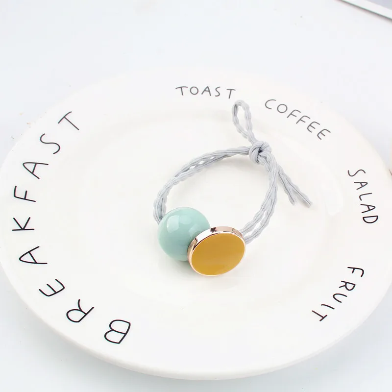 Корейская Милая резинка для волос кожаная красная ins браслет двухцелевое кольцо