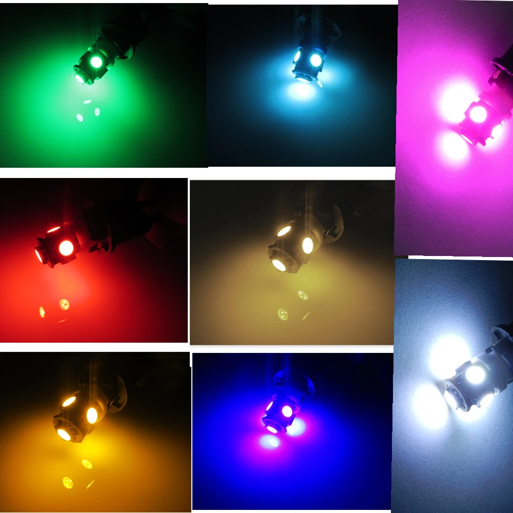 

20pcs T10 LED W5W 5050 5SMD White Interior Lights LED Car Light Wedge Reading Lamp Bulbs Super Bright DC 12V