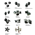 Хрустальные зеркальные Стразы K9, черные стразы разной формы, из струйного стекла, с плоской задней частью, пришивные стразы, для украшения одежды