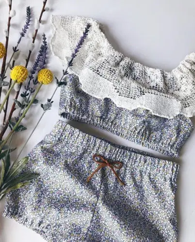 Pudcoco 2018 Newborn Toddler Baby Girl Clothes Set Lace Floral Ruffle Crop Tops+Shorts 2Pcs Summer Cute Outfit 0-24M | Мать и ребенок