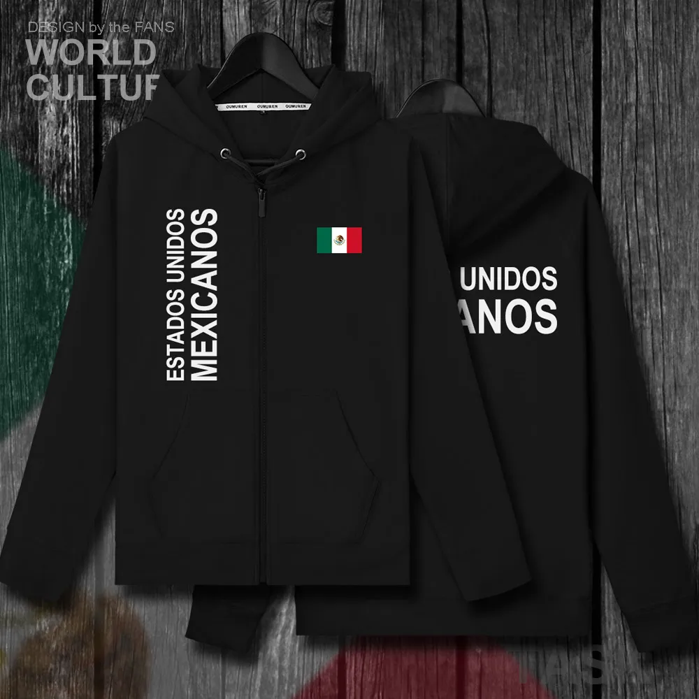 Мужские флисовые куртки MX MEX с капюшоном на молнии в американском стиле Мехико |