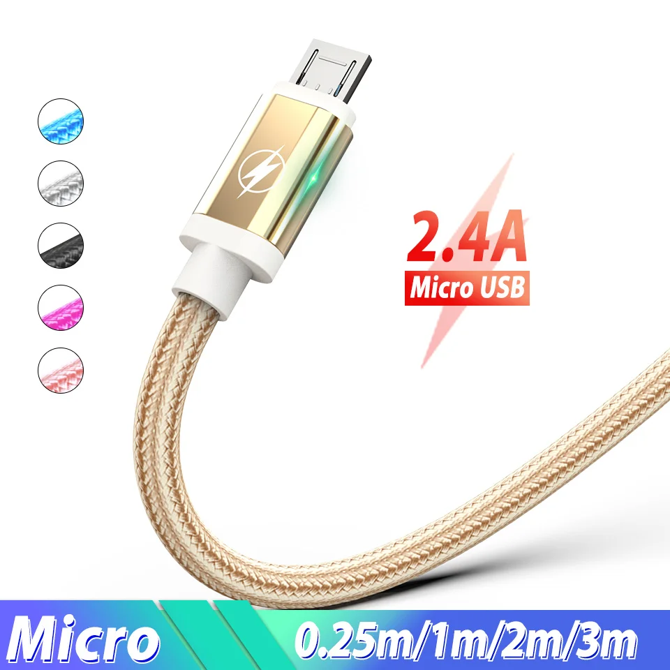 Кабель Micro Usb для мобильного телефона зарядный кабель 3 м 2 25 см Microusb Cavo Huawei Honor 8x8 S 20i
