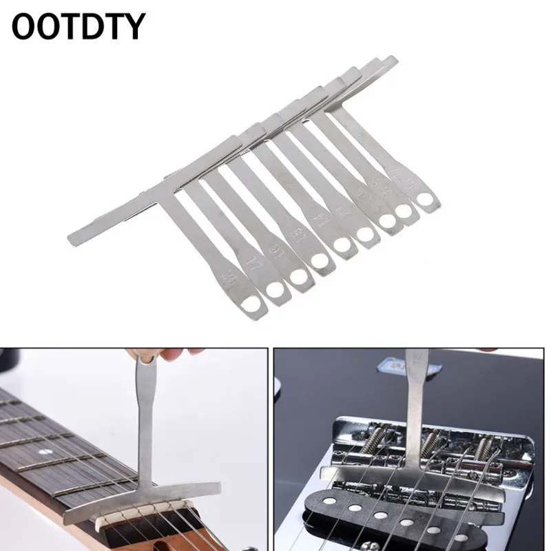 OOTDTY 9 шт./компл. радиус подстружки металлический датчик для гитары и настройка
