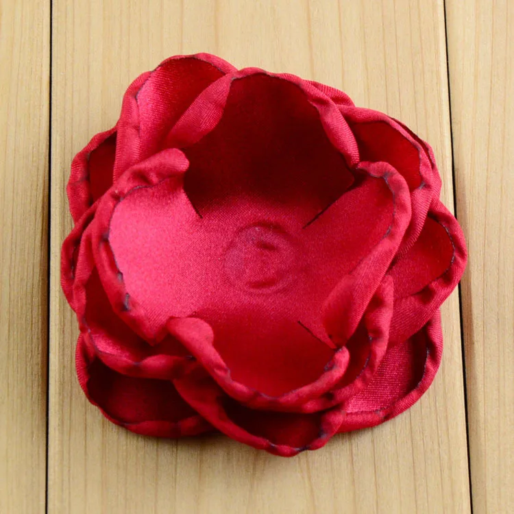 Атласные цветы с оборками в виде лепестков 20 шт./лот 3 дюйма|satin flowers|satin burned flowerburned