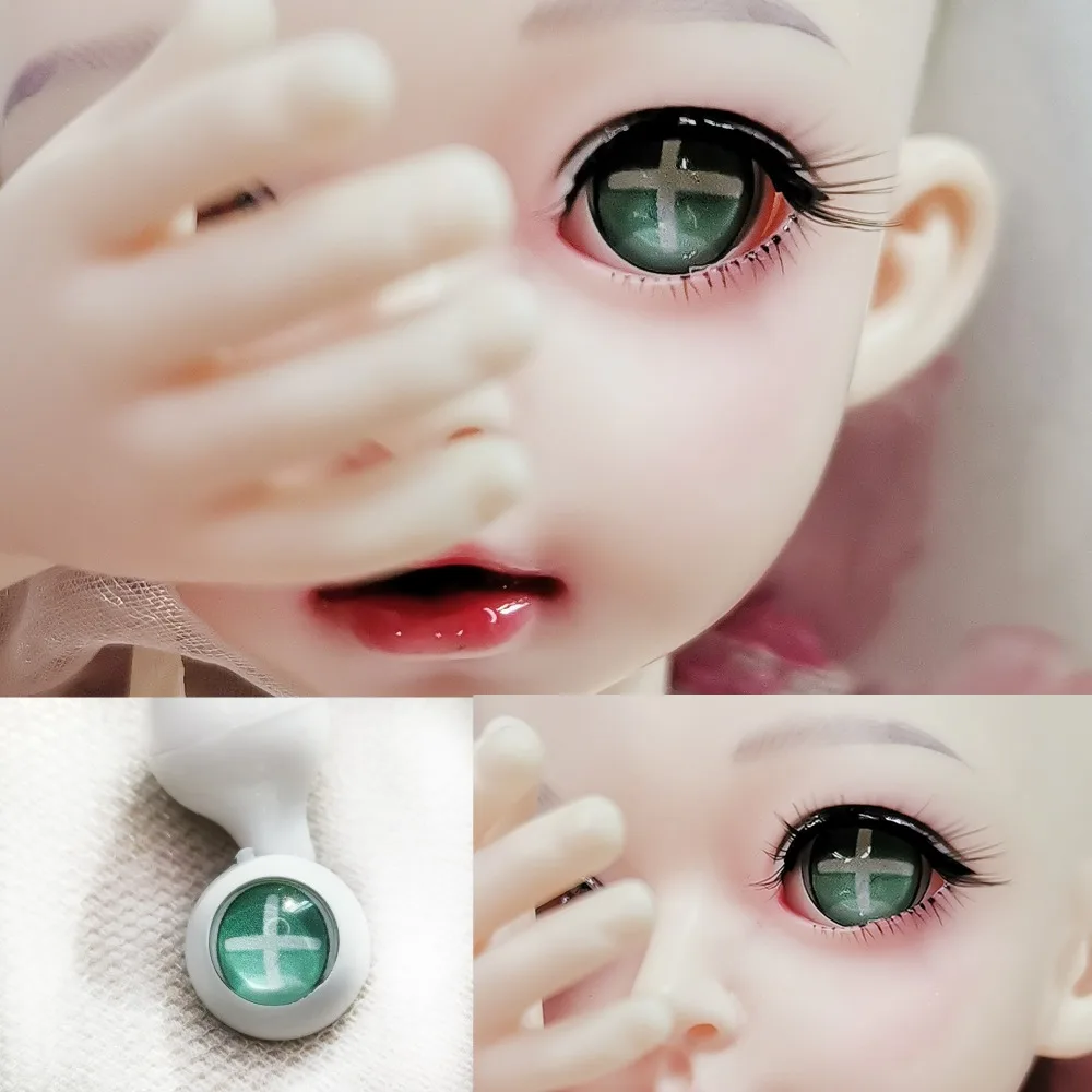 Зеленый Крест bjd глаз 16 мм 18 20 14 глаза куклы Bjd для 1/3 1/4 1/6 BJD игрушки sd Глазные