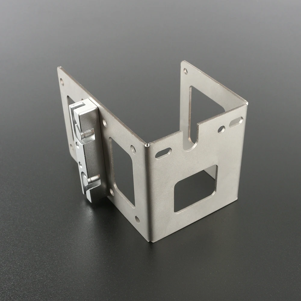Prusa I3 MK7 MK8 экструдер нержавеющая сталь держатель Г-образный кронштейн серебряный U-Формованный металлический кронштейн экструдер с зубчатым ремнем держатель 3D-принтеры Запчасти