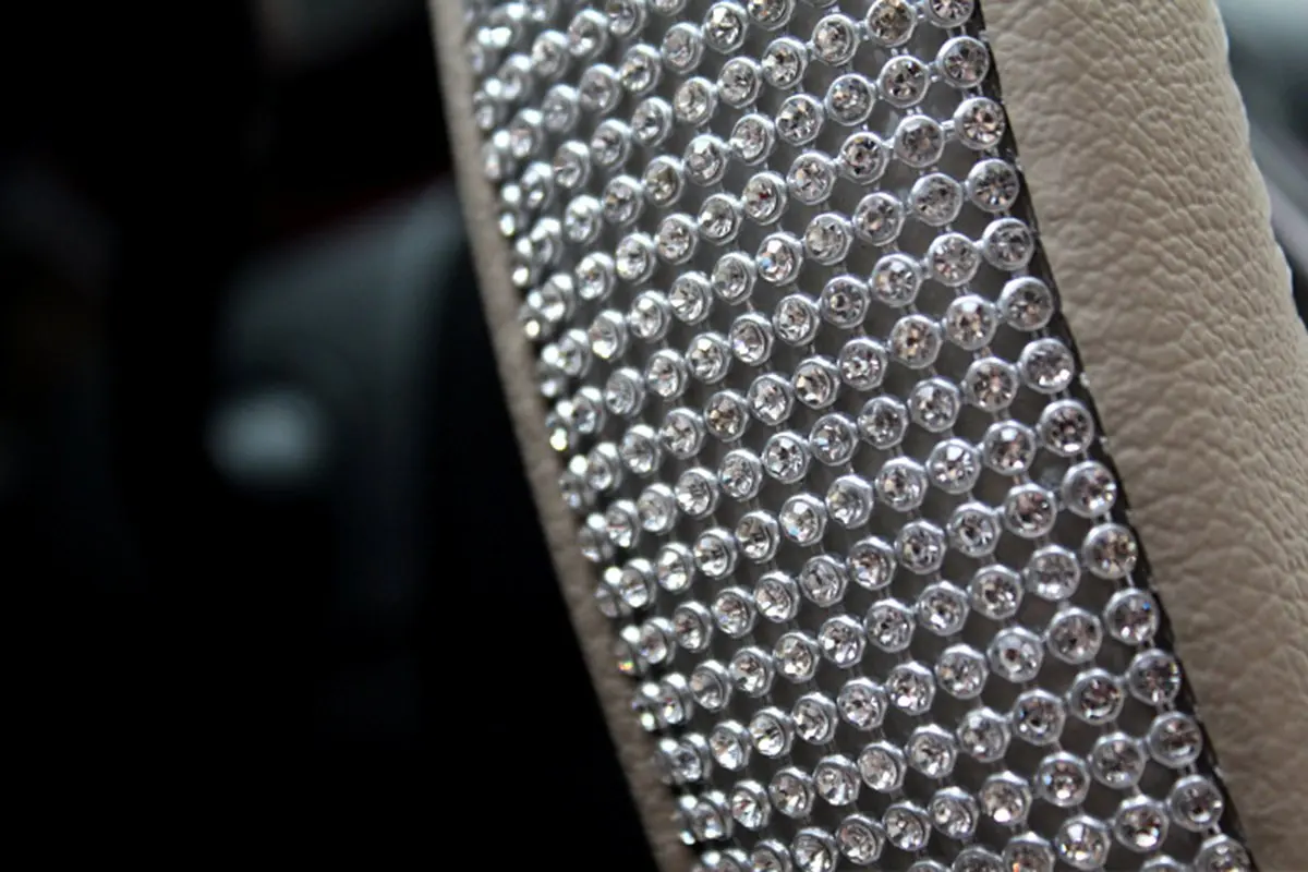 Bling Стразы кожаный чехол на руль кристалл для девочек леди Универсальный подходит 38 см