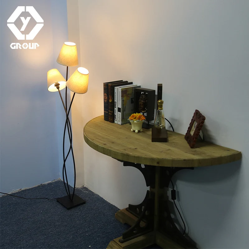 OYGROUP 3 Heads Modern Floor Lamp Contemporary Stylish Elegance in an Antique Finish Beige Lampshade Lighting for Living Room| |