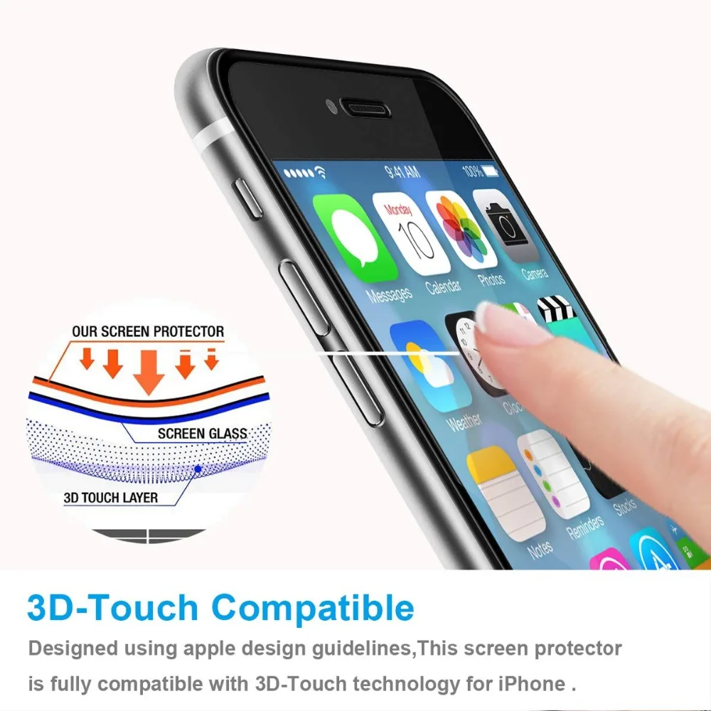 Защитная пленка для экрана для Iphone 6, 6 S, 7, 8 Plus, стекло для телефона 2.5D, полное покрытие, закаленное стекло для Iphone6, 6 S, 7, 8 Plus, защитная стеклянная пленка