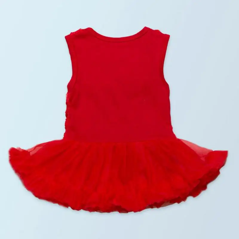 3D Кружево Роуз Свадебные и Новый год костюмы для вечеринок Красный Детские