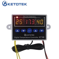 thermostat digital temperature controller 12v 220v led temperature regulator switch control for aquarium incubator sensor