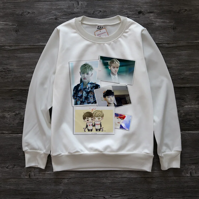 Новинка 2021 зимние толстовки EXO Kpop TAO с 3D рисунком из мультфильма круглым вырезом