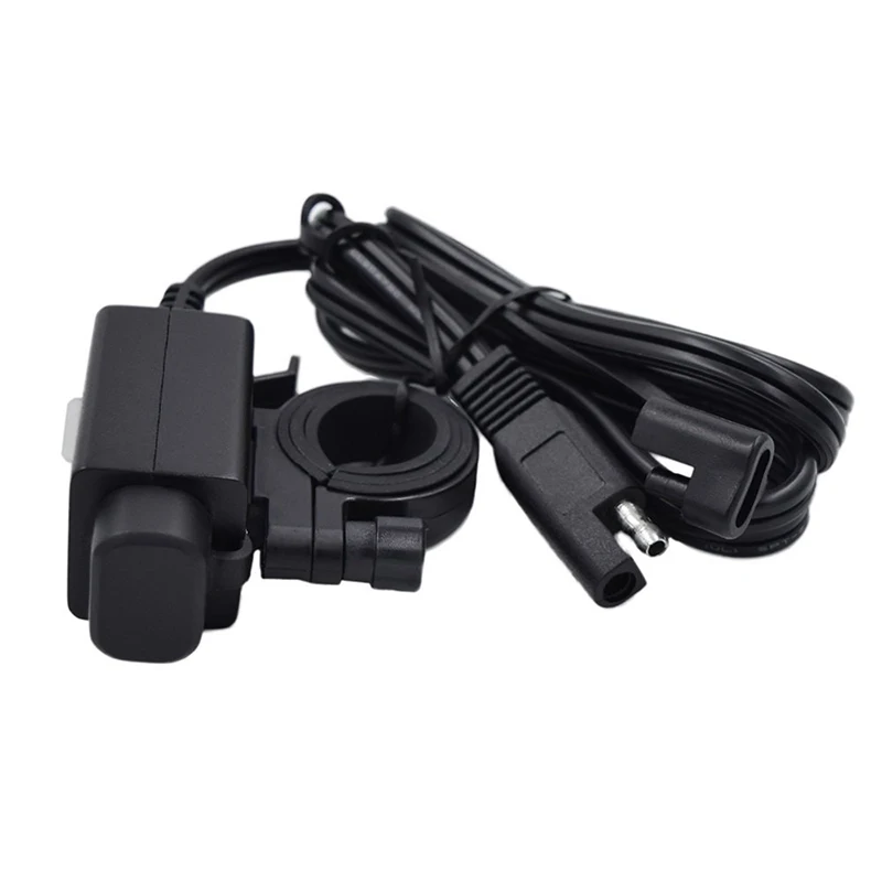3.1A мотоцикл DC 12V Мощность черный зарядное устройство 5V умная Зарядка порт питания