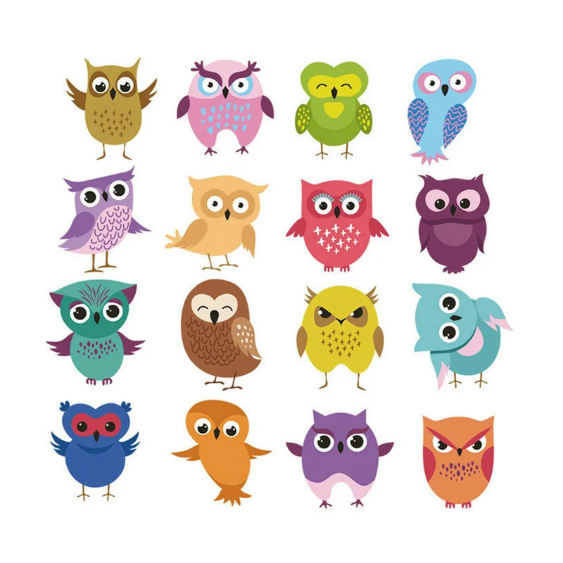 Милая маленькая Сова глажка на пластыри теплопередача Пресс наклейки для семьи