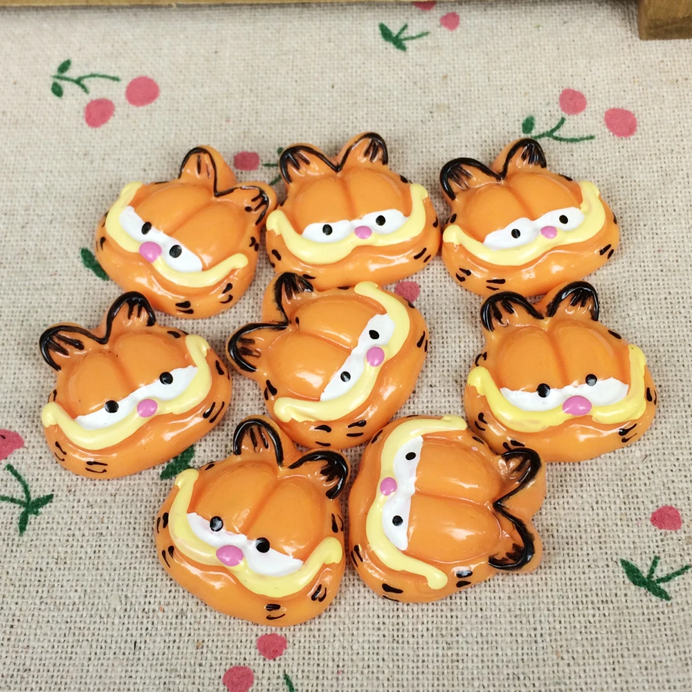 10 шт. кавайный Кабошон из смолы с плоским основанием мультяшный Кот сделай сам