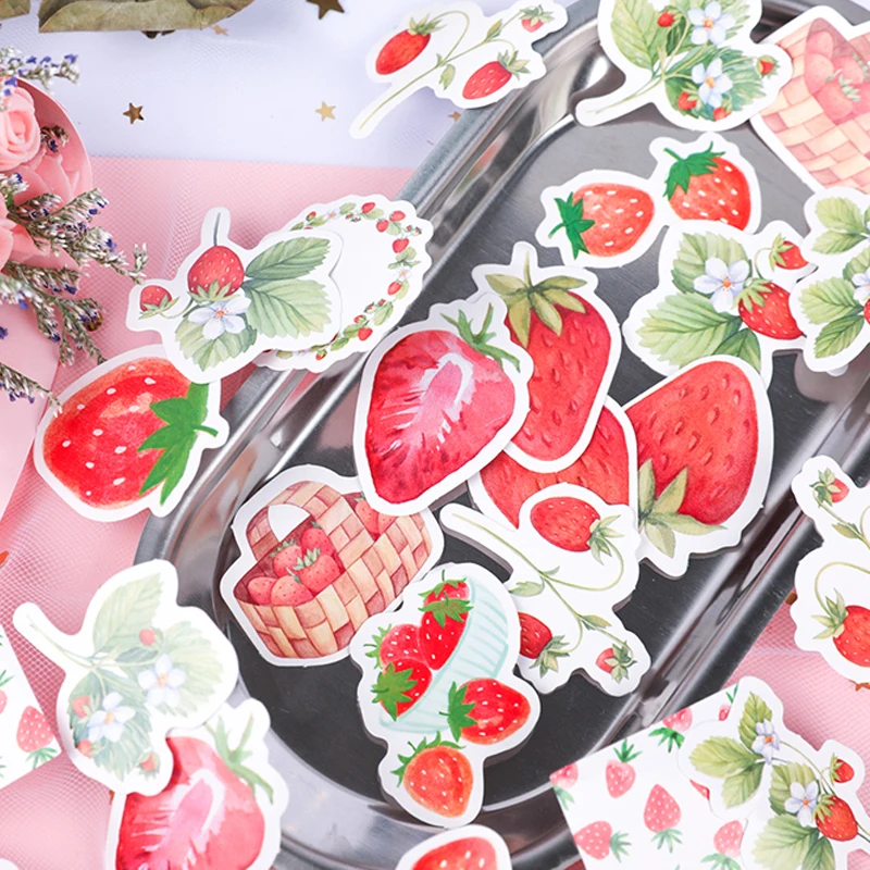 45 шт./кор. декор из клубники сыра наклейки сделай сам украшение дневник