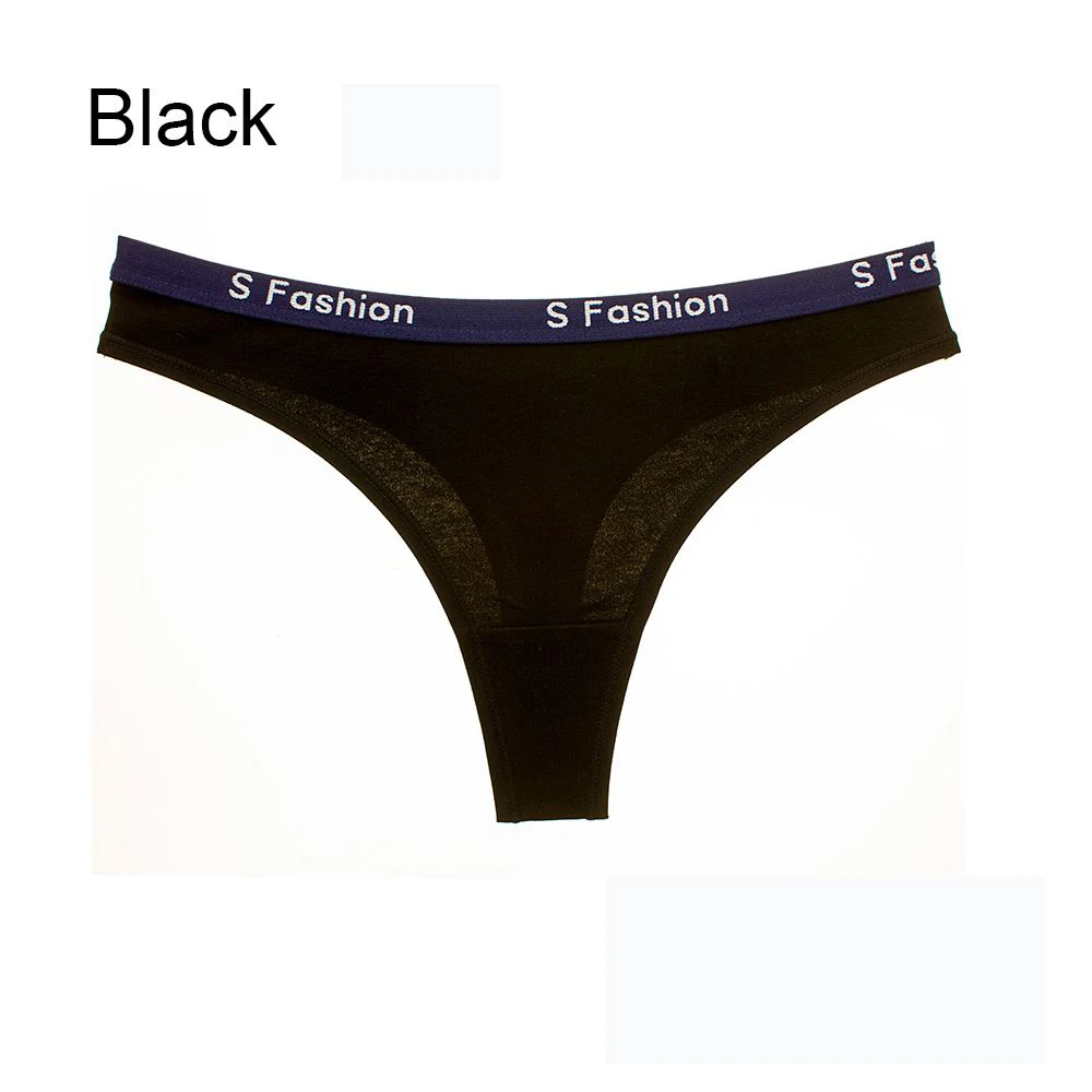 black EIE, женские хлопковые трусики, сексуальное нижнее белье для женщин, стринги, одноцветные, бесшовные, стринги, трусы, трусики, женское нижнее белье - Цвет: black