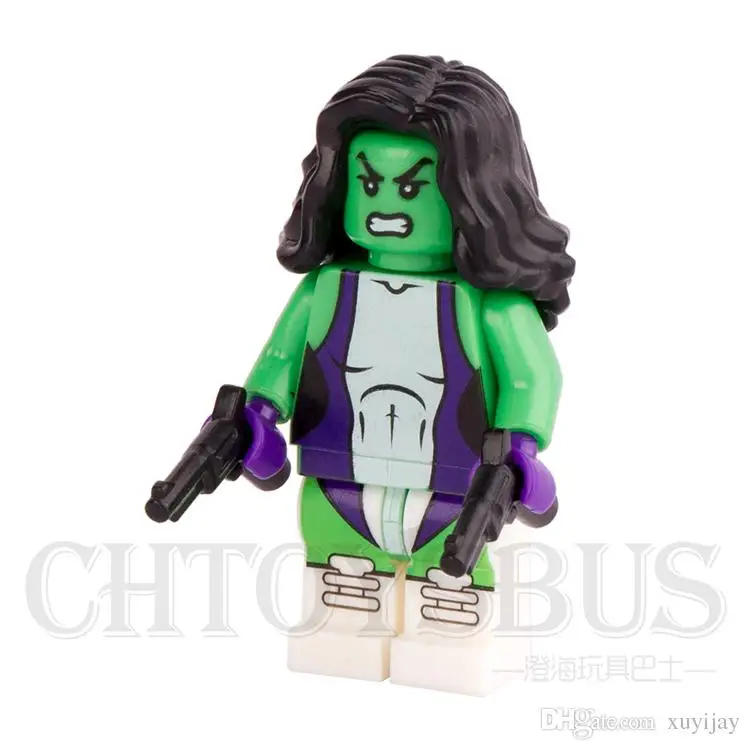 SingleSale Savage She Hulk Jennifer Captain America Civil War собрать супер героев Minifig модель DIY