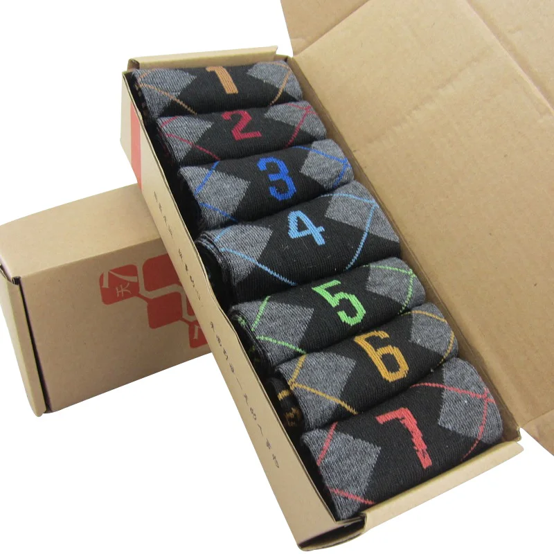 Носки мужские повседневные хлопковые 7 пар/компл..|Мужские носки| |