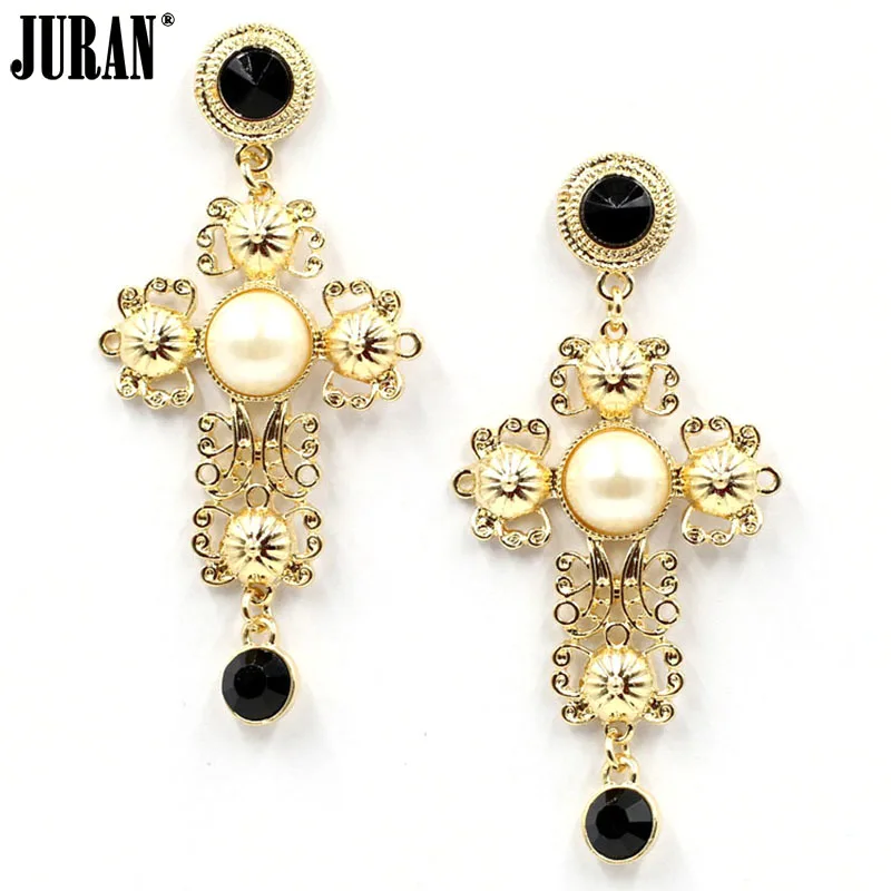 Новинка 2017 дизайнерские Изящные Классические Винтажные висячие серьги золотого