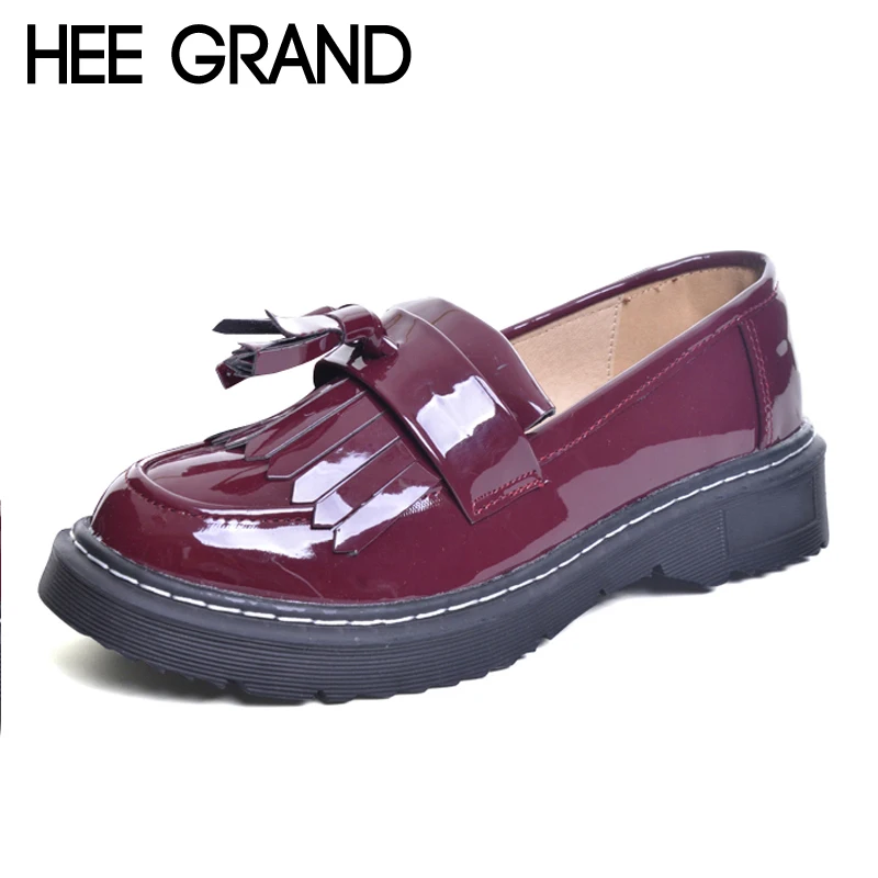 HEE GRAND/оксфорды с кисточками Новинка 2017 года обувь на платформе женские лоферы