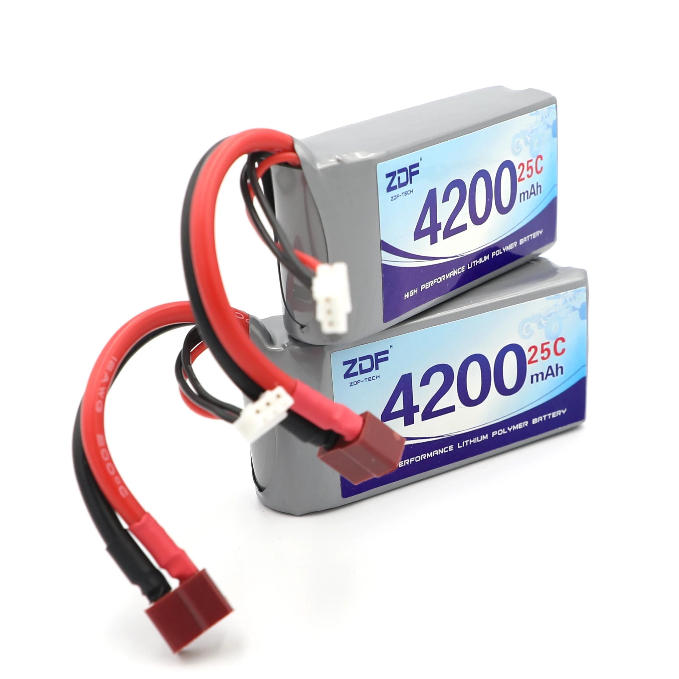 

ZDF Good Quality 2pcs Rc Lipo Battery 7.4V 4200mah 2S 25C Max50C for Wltoys 12428 12423 1:12 RC Car Spare parts