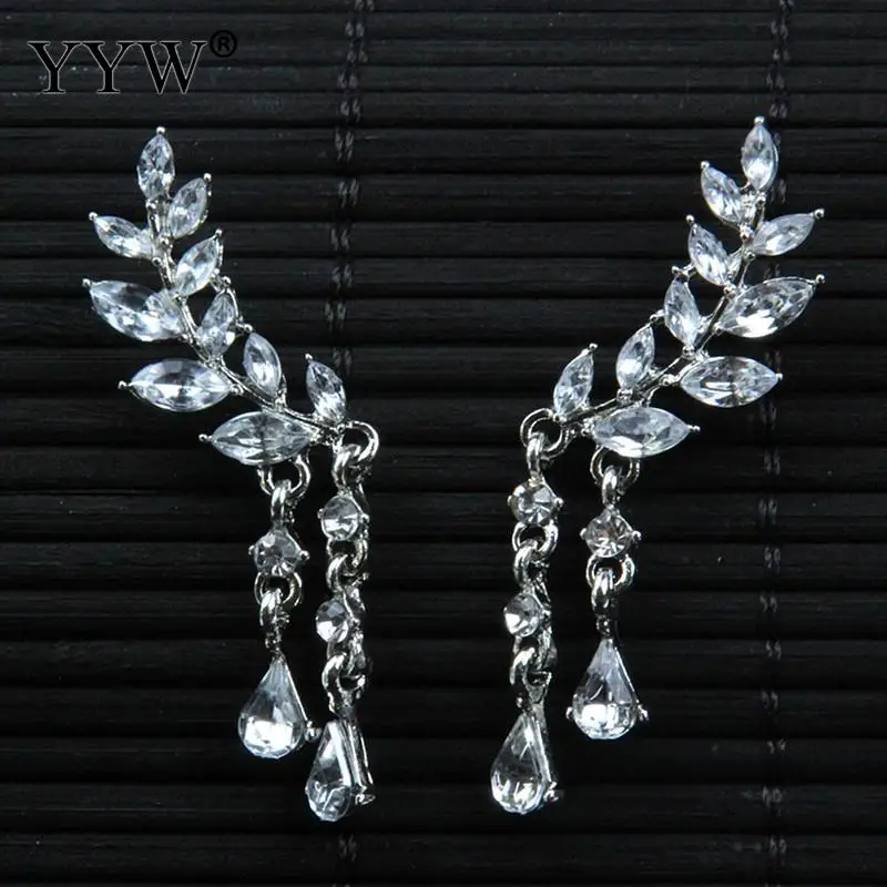 

Women'S Angel Wings Stud Earring Rhinestone Inlaid Alloy Ear Jewelry Party Earring