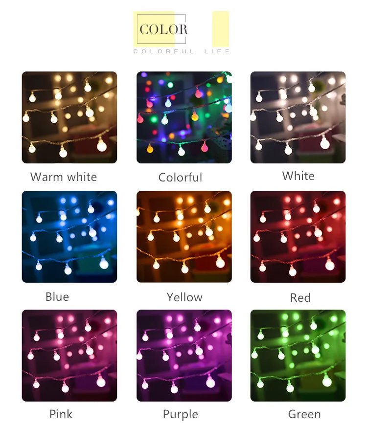 QYJSD DIY струнный светильник s гирлянды с шариками светодиодный лампочка струнные