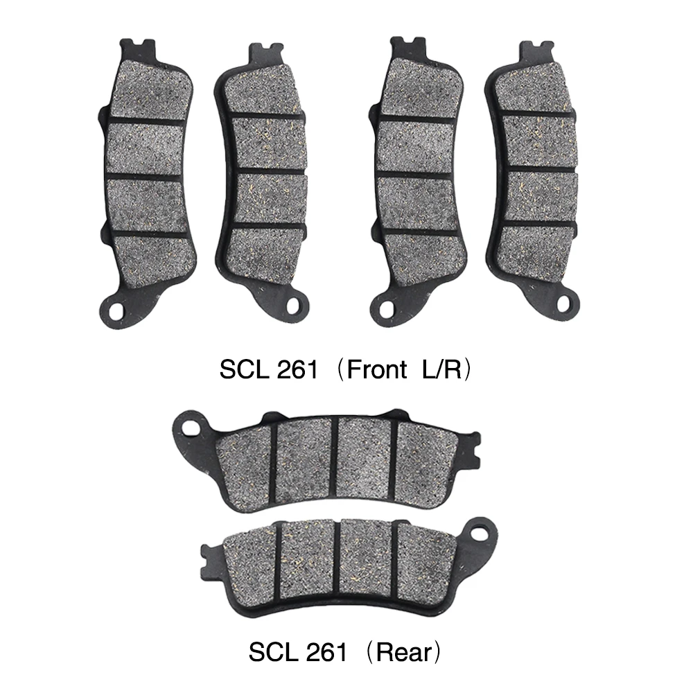 Alconstar- 3 пары полуметаллические передние и задние тормозные колодки для мотоцикла