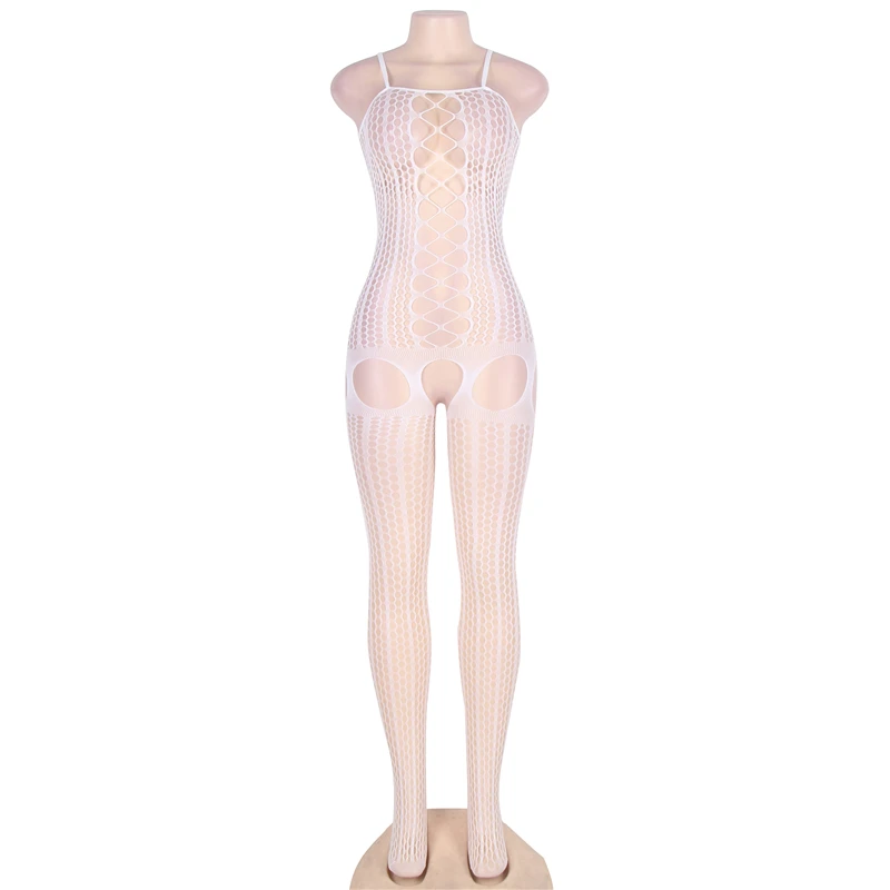 HS30082 чулки сексуальные белые прозрачные сетчатые боди однотонные стильные