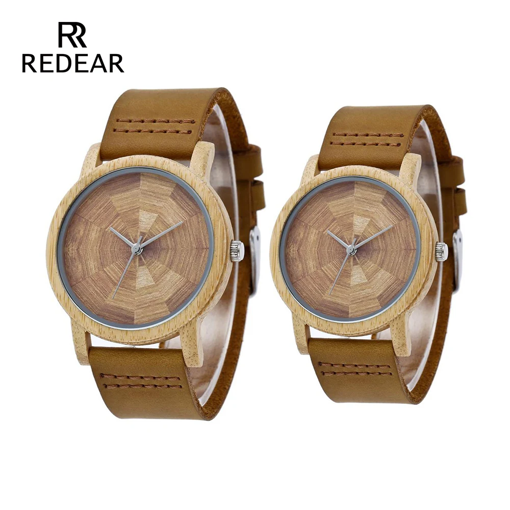 OEM кастомный логотип Love's Bamboo часы без чешуи коричневые кожаные часы ремешок спортивные часы для подарка любви