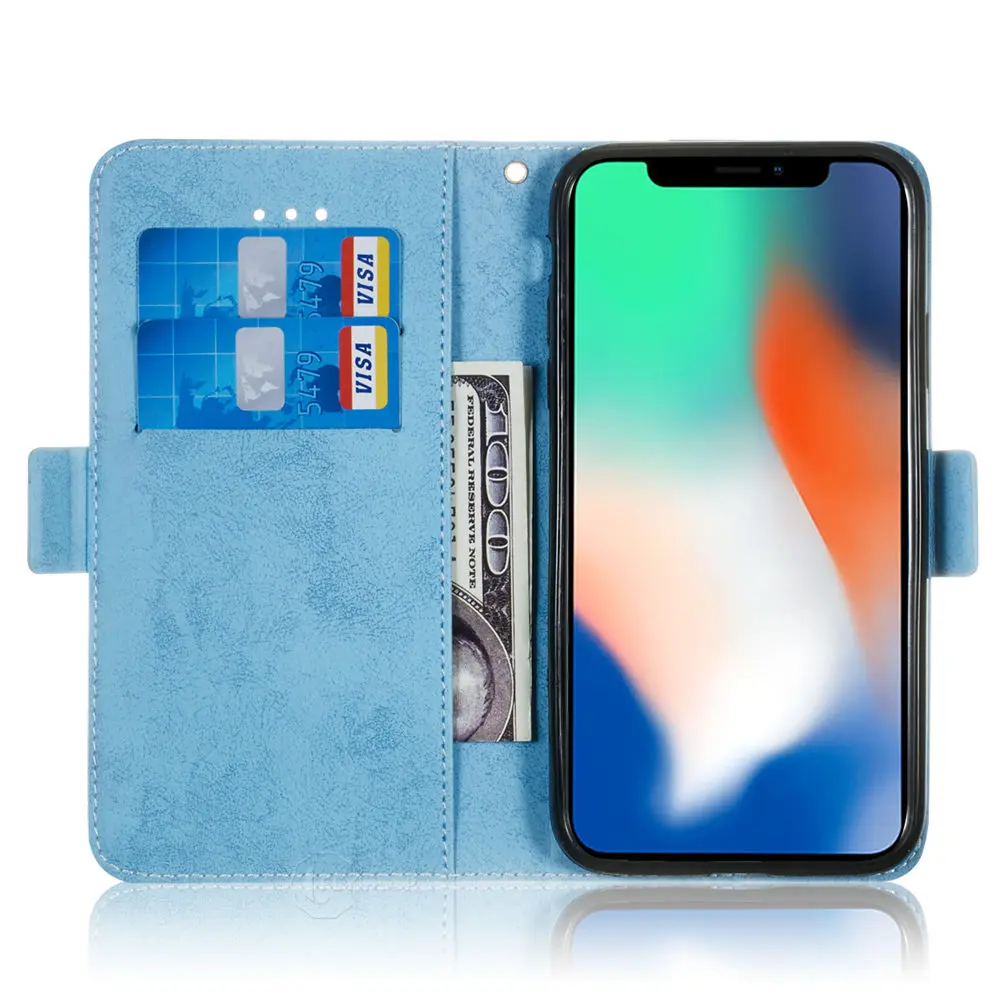 Ретро чехол для APPLE iphone 6 6S 7 8 XR X XS Max флип кошелек кожаный телефона силиконовый
