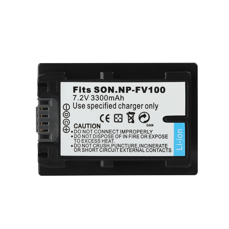 Dinto 1pc 3300mAh NP FV100 NPFV100 перезаряжаемая батарея для камеры Sony HDR XR550/E HCR XR350/E FH30