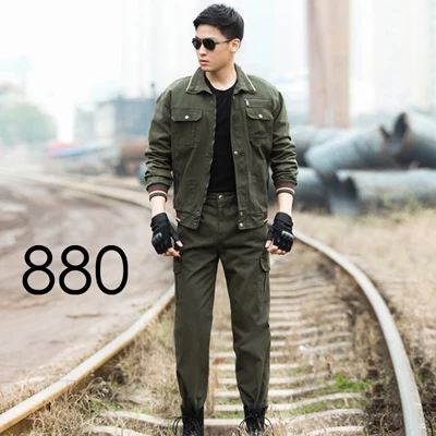 Navy green 880 Классная камуфляжная армейская военная форма хорошего качества, боевая рубашка, штаны для мужчин, Безопасная рабочая тренировочная одежда для кемпинга - Цвет: Navy green 880