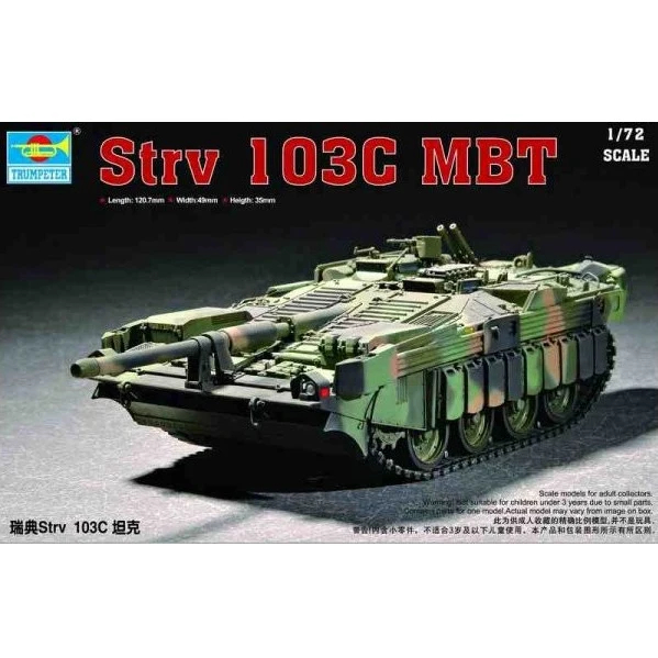 Труба 07298 1: 72 шведский S Танк Strv103C Сборная модель