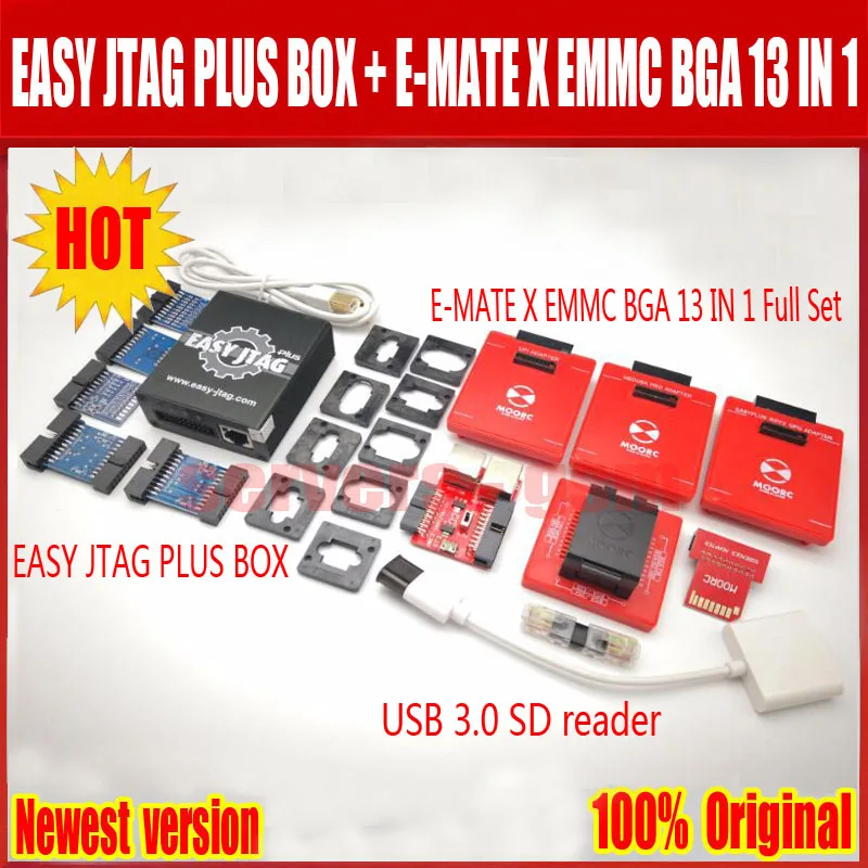 Новейший легкий JTAG плюс коробка+ E-MATE X Emate box EMMC BGA 13 в 1