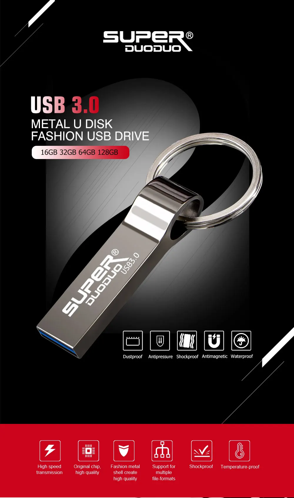 Горячая Распродажа, металлическая USB флешка, флешка, 128 ГБ, 64 ГБ, 32 ГБ, 16 ГБ, 8 ГБ, флеш карта памяти, Флеш накопитель, usb флешка
