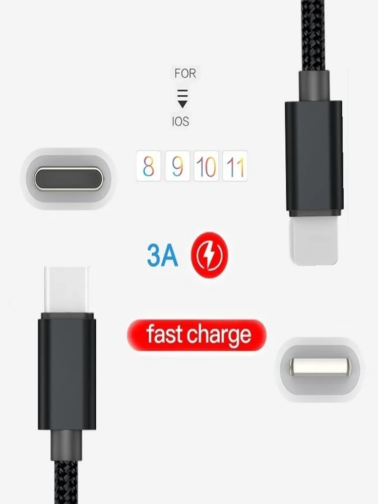 Кабель USB 3,1 type-C-USB C PD для iPhone X samsung S9 Oneplus 7 Pro 3A 60 Вт QC 3,0 USBC PD кабель для быстрой зарядки для MacBook Pro