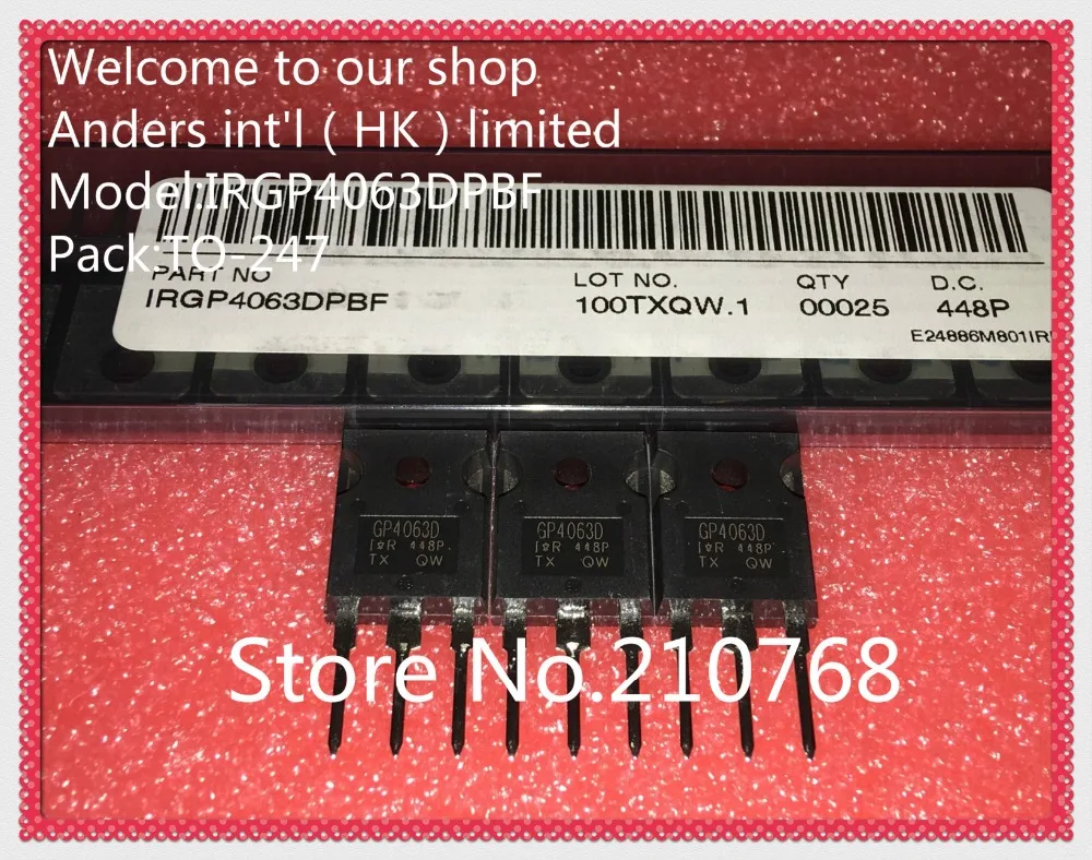 10 шт./лот IRGP4063DPBF IRGP4063D IRGP4063 GP4063D IGBT 600V 96A 330W TO247AC|igbt 600v|c c |